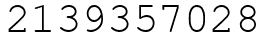 Число 2139357028.