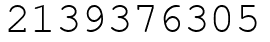 Число 2139376305.