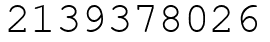 Число 2139378026.