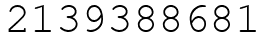 Число 2139388681.