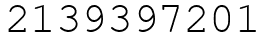 Число 2139397201.