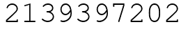 Число 2139397202.