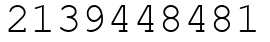 Число 2139448481.