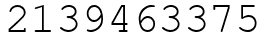 Число 2139463375.