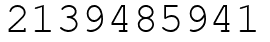 Число 2139485941.