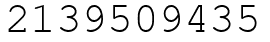 Число 2139509435.