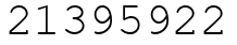 Число 21395922.