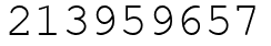 Число 213959657.