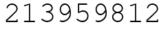 Число 213959812.