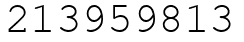 Число 213959813.