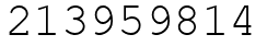 Число 213959814.