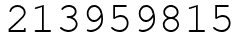 Число 213959815.