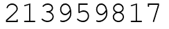Число 213959817.