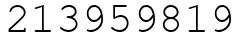 Число 213959819.