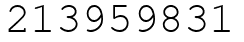 Число 213959831.