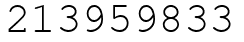Число 213959833.