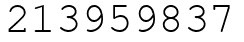 Число 213959837.