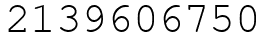 Число 2139606750.