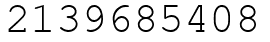 Число 2139685408.