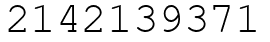 Число 2142139371.