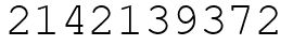 Число 2142139372.