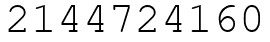 Число 2144724160.