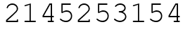 Число 2145253154.