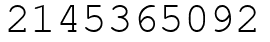 Число 2145365092.