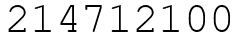 Число 214712100.