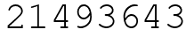 Число 21493643.