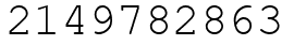 Число 2149782863.