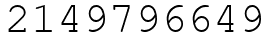Число 2149796649.