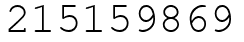 Число 215159869.