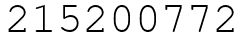 Число 215200772.