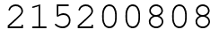 Число 215200808.