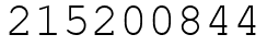 Число 215200844.