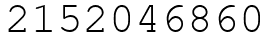 Число 2152046860.
