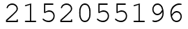 Число 2152055196.