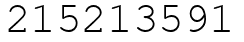 Число 215213591.
