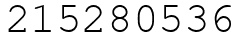 Число 215280536.
