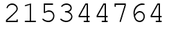 Число 215344764.