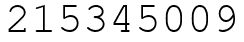 Число 215345009.