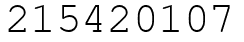 Число 215420107.