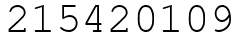 Число 215420109.