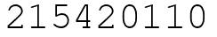 Число 215420110.