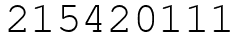 Число 215420111.