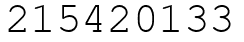 Число 215420133.