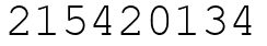 Число 215420134.
