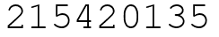 Число 215420135.