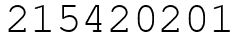 Число 215420201.